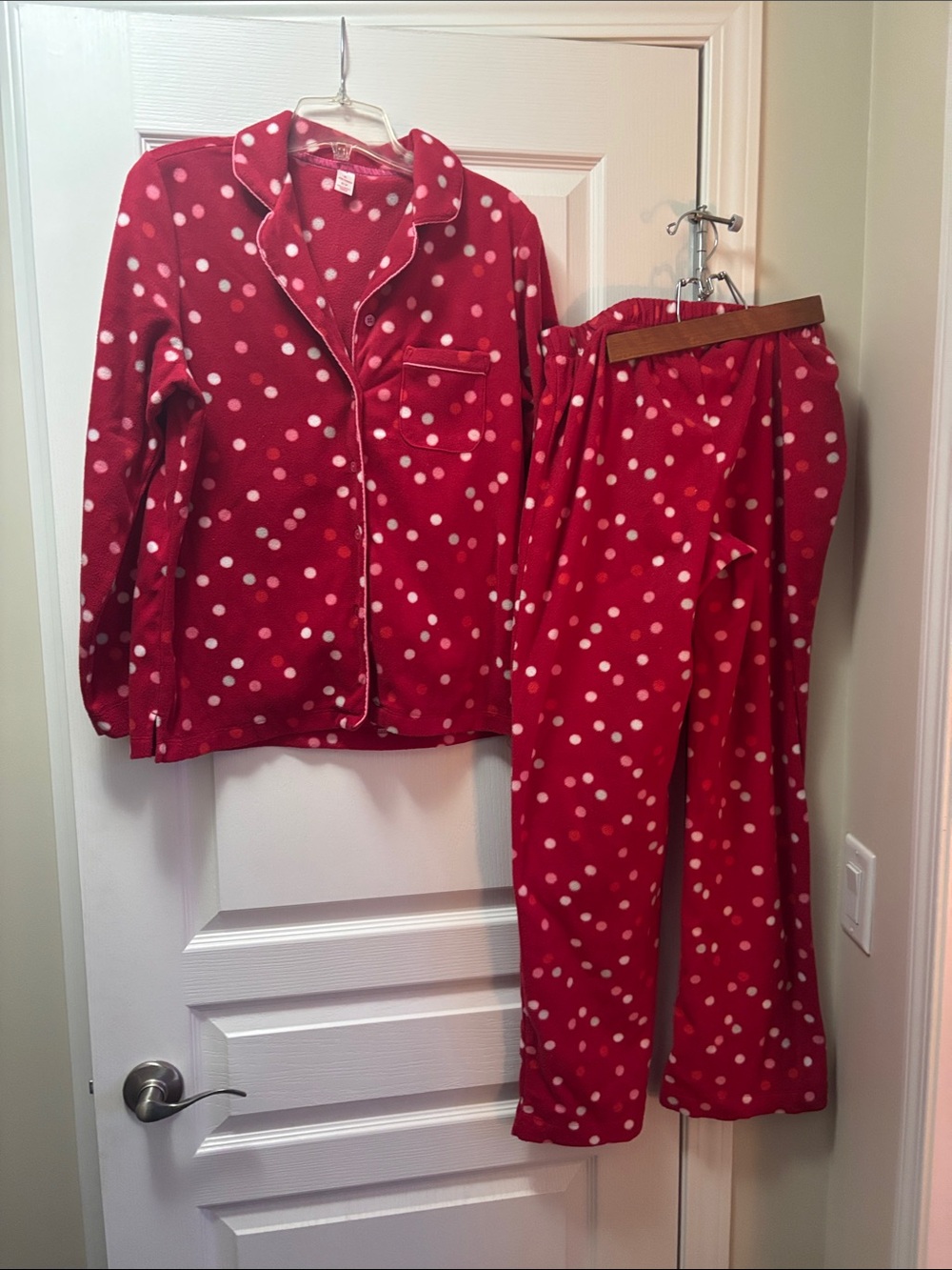 Joe Fresh Red and White Polka Dot Women's Pajama Set